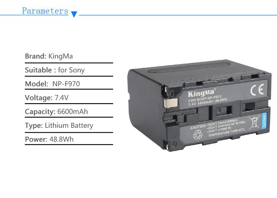 KINGMA Replacement Battery for Sony NP-F970 (for most Sony camcorder and most video light, studio flash & monitor) - 673SHOP.com