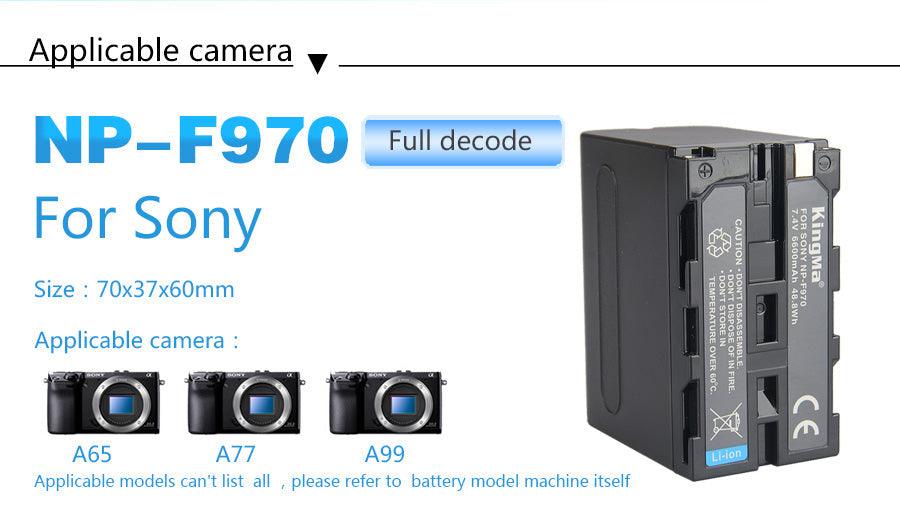 KINGMA Replacement Battery for Sony NP-F970 (for most Sony camcorder and most video light, studio flash & monitor) - 673SHOP.com