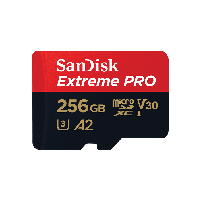 SANDISK Extreme PRO UHS-I Micro SD Memory Card with SD Adapter - All Capacity (32GB to 256GB); Recommended for videographers, 4K/ HD shoots, GoPro/ sports or action cam, Insta360, DJI drones - 673SHOP.com