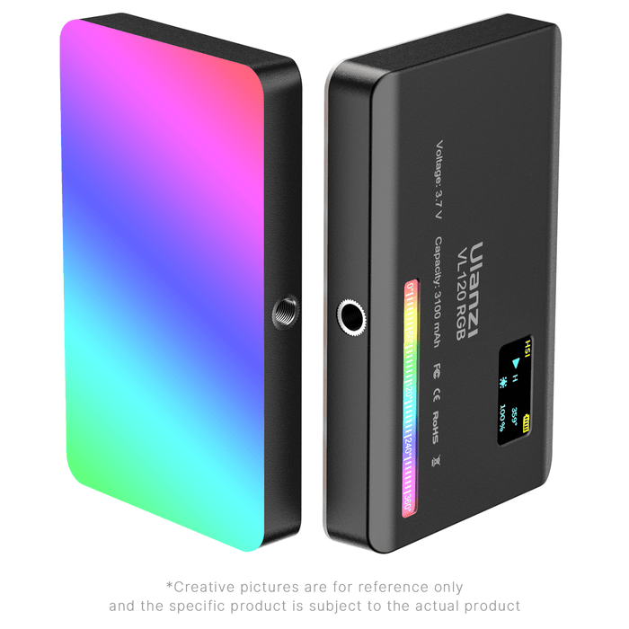 ULANZI (VIJIM) VL120RGB Compact Rechargeable RGB LED Light (includes hot shoe mount) - 673SHOP.com