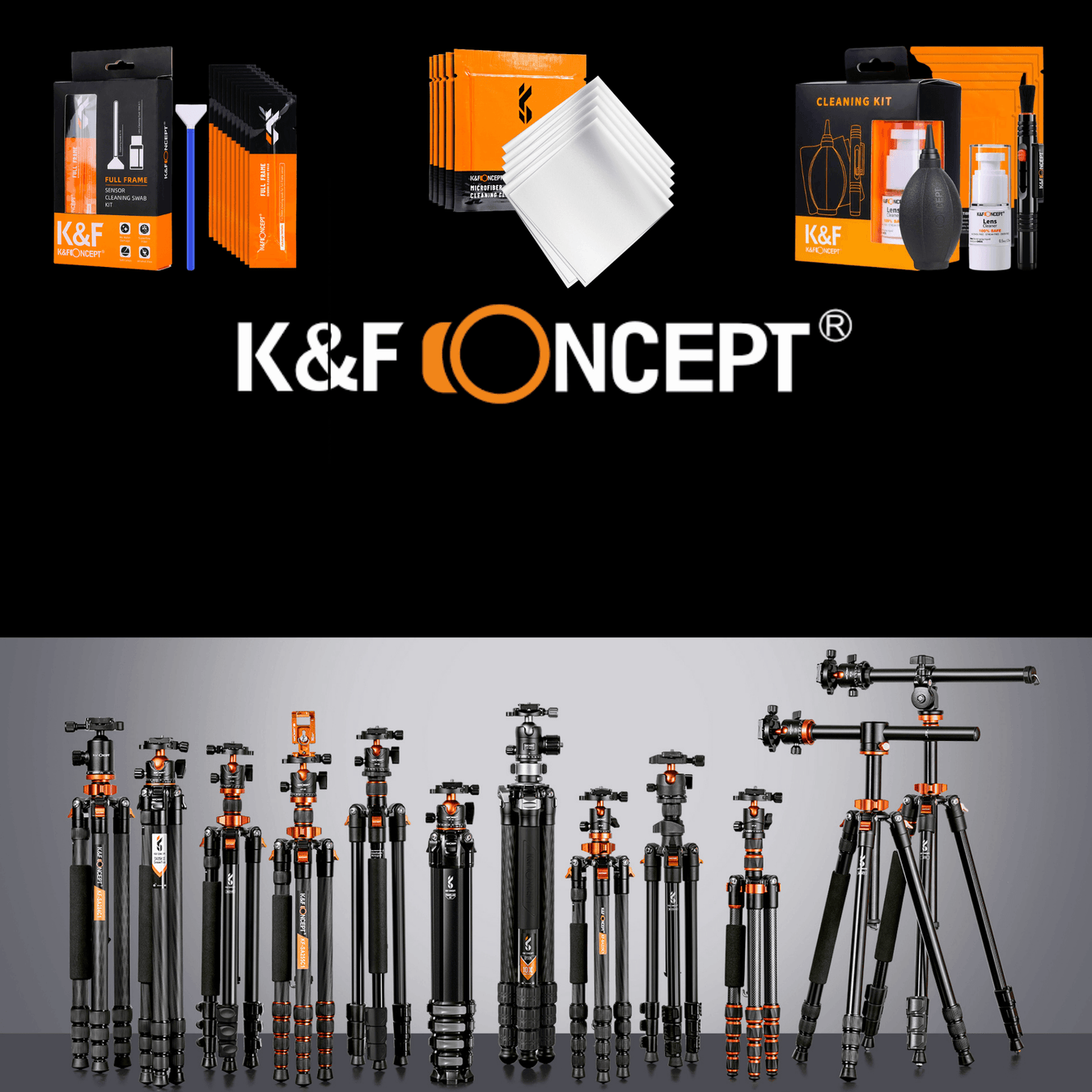 K&F Concept Tres vías cámara Kit de micrófono de video - K&F Concept