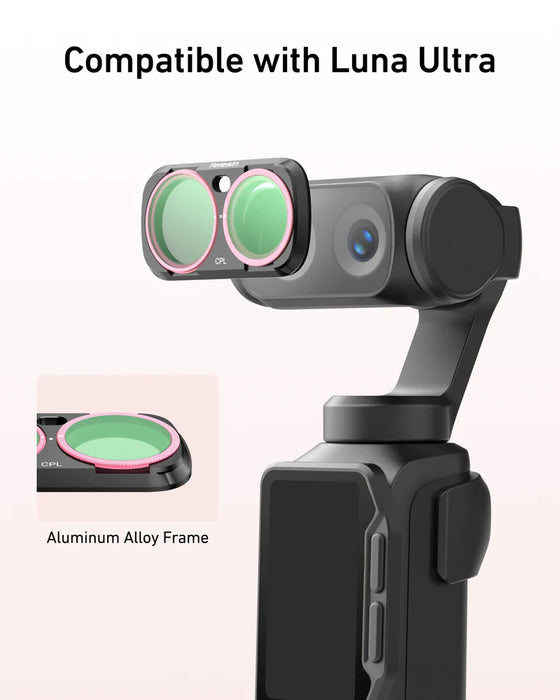 TELESIN CPL + VND + 1/4 Black Diffusion Filter Kit for Insta360 Luna Ultra