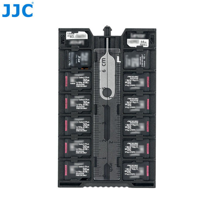 JJC Memory Card Case - 4 x SD cards, 12 x Micro SD cards, 2 x Nano SIM cards