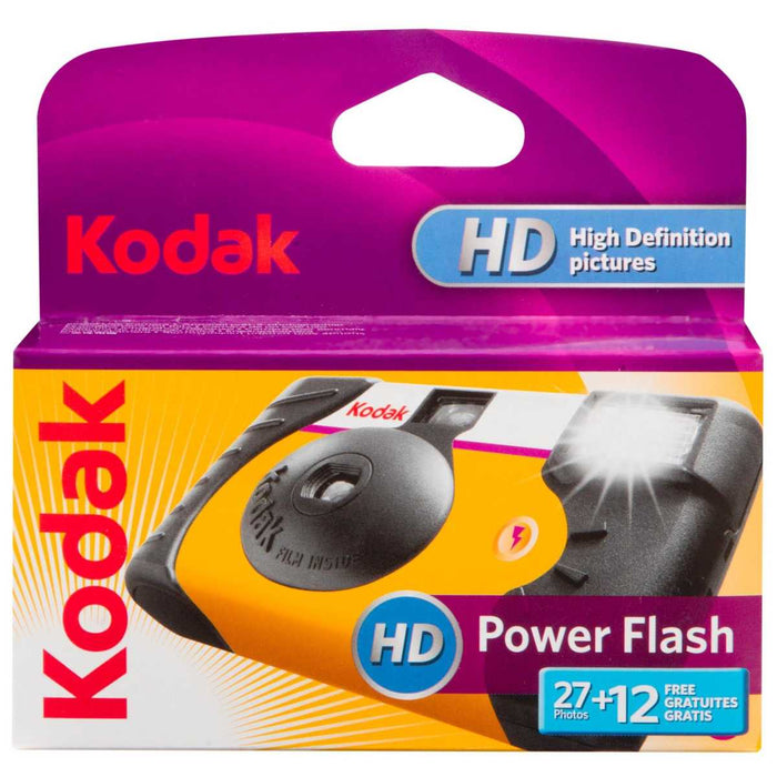 KODAK Power Flash Single-Use (Disposable) Camera - 39 shots, ISO 800