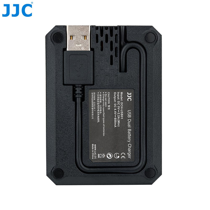 JJC USB Dual Battery Charger for Nikon EN-EL15 (for Nikon D810A, D810, D610, D600, D500, D7200, D7100)