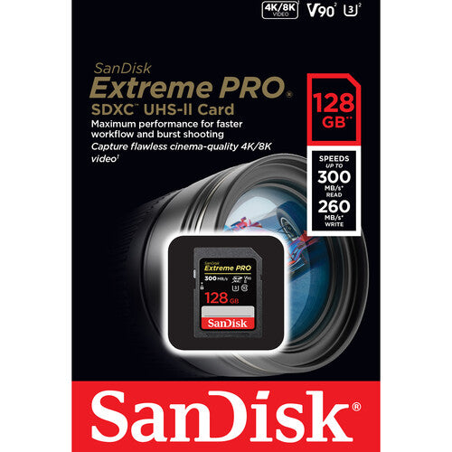 SANDISK Extreme PRO UHS-II SD Memory Card- All Capacity (32GB to 256GB); Fastest Card for Burst Shooting & Professional Videography