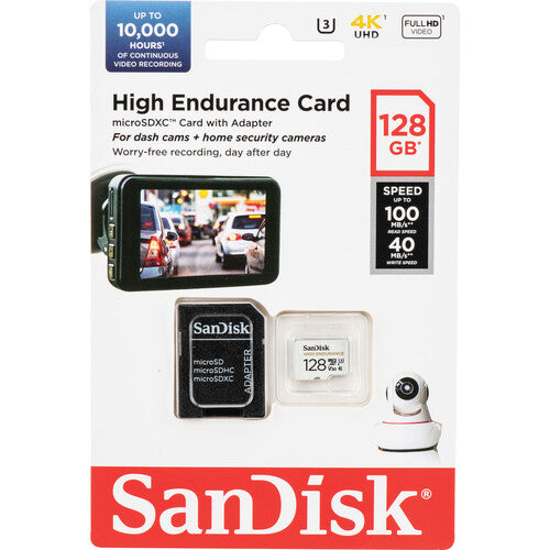 SANDISK High Endurance UHS-I microSDXC Memory Card with SD Adapter