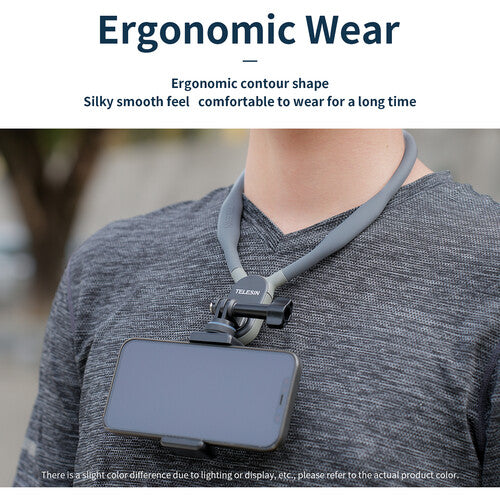 TELESIN Magnetic Neck Holder Mount - MAX (Extra Large) Version (Grey)