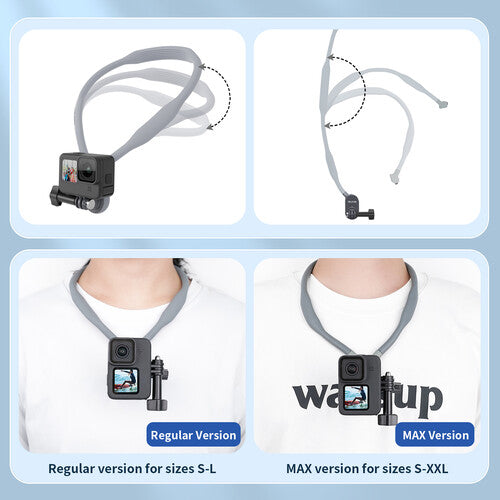 TELESIN Magnetic Neck Holder Mount - MAX (Extra Large) Version (Grey)
