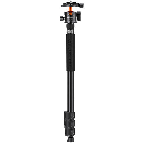 K&F CONCEPT T254A7 Magnesium Tripod (weight 2.02kg, load up to 10kg, max height 2.3m, traverse horizontally, monopod mode, 4 sections)