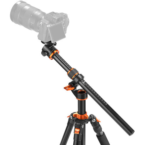 K&F CONCEPT T254A7 Magnesium Tripod (weight 2.02kg, load up to 10kg, max height 2.3m, traverse horizontally, monopod mode, 4 sections)