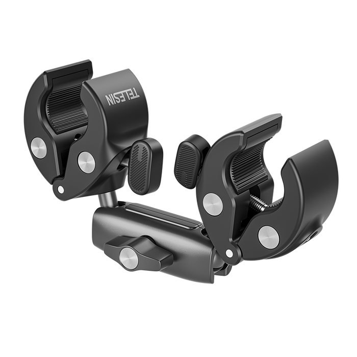 TELESIN Double-headed Crab Clamp Bike/ Motorcycle Pipe/ Tube/ Handlebar Clamp