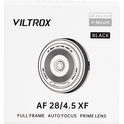 VILTROX AF 28mm f/4.5 X Lens - Fujifilm X Mount (Black)