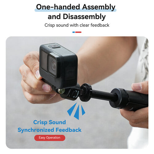 TELESIN Quick Release Selfie Stick 2.0 with Mini Tripod