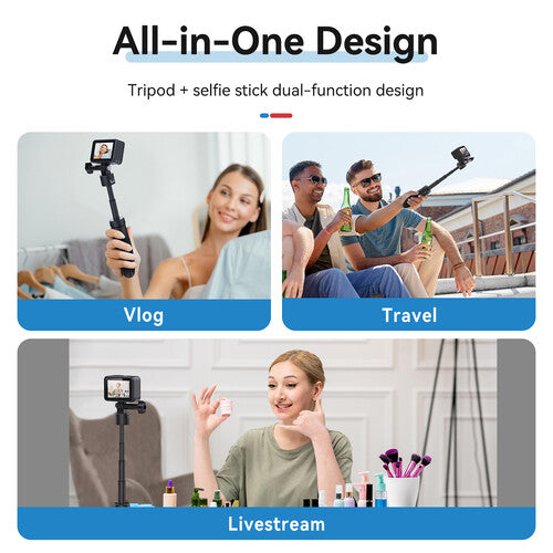 TELESIN Quick Release Selfie Stick 2.0 with Mini Tripod