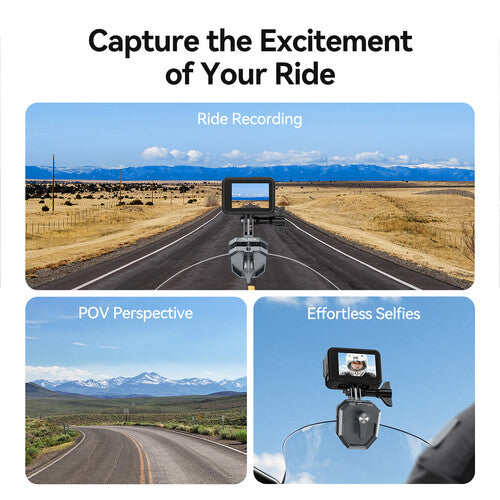 TELESIN Windshield Clamp Mount for Action Camera