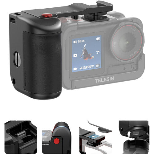TELESIN Aluminum Street Photography Grip for DJI Osmo Action 5 Pro/ 4/ 3/ 2