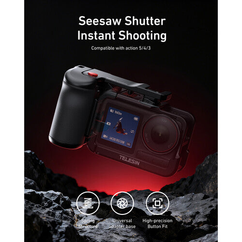 TELESIN Aluminum Street Photography Grip for DJI Osmo Action 5 Pro/ 4/ 3/ 2