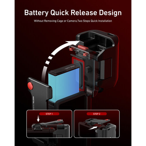 TELESIN Aluminum Street Photography Grip for DJI Osmo Action 5 Pro/ 4/ 3/ 2