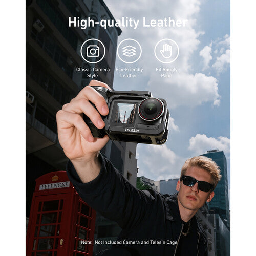 TELESIN Aluminum Street Photography Grip for DJI Osmo Action 5 Pro/ 4/ 3/ 2