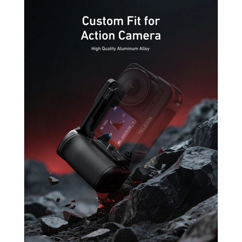 TELESIN Aluminum Street Photography Grip for DJI Osmo Action 5 Pro/ 4/ 3/ 2
