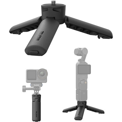 TELESIN Auto-Open Mini Tripod for DJI Pocket 3/ 4, Insta360 Luna Ultra