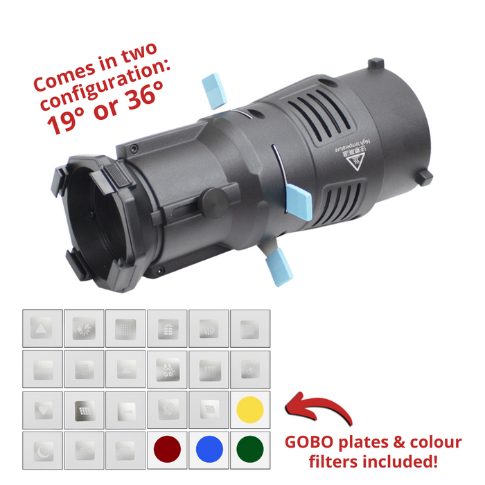 OEM (Generic) YG90 Projector w/ GOBO Plates & Colour Filters - Bowen Mount, 36 Degree (Copy)