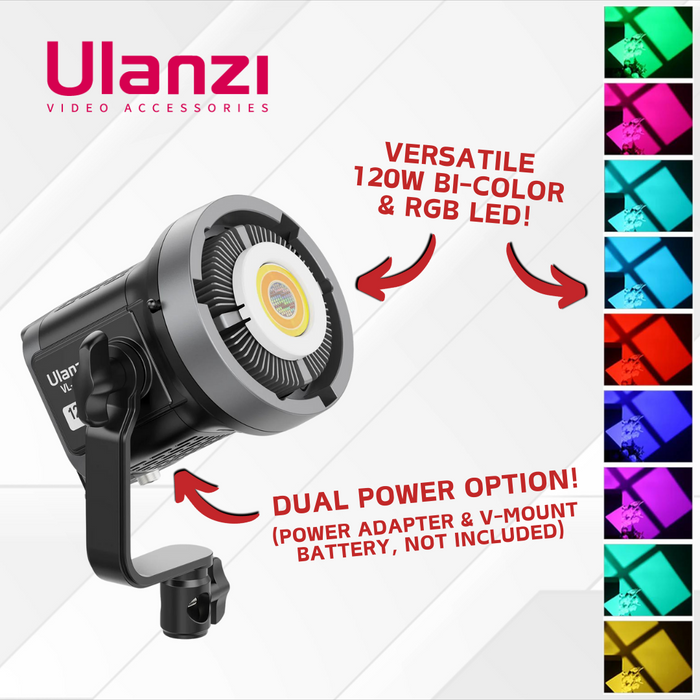 ULANZI VL120C 120W RGB V-Mount Video Light