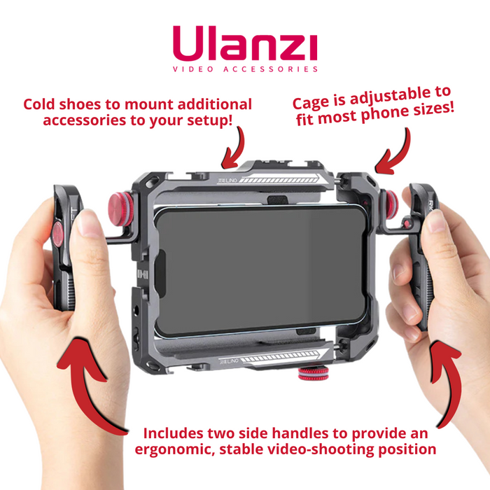 ULANZI Lino Dual Handle Metal Smartphone Rig 2792 - fits most smartphones