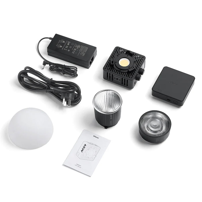 ULANZI EC65 65W Portable Bi-Color LED Video Light Set w/ Reflector, Diffuser & Optical Condenser