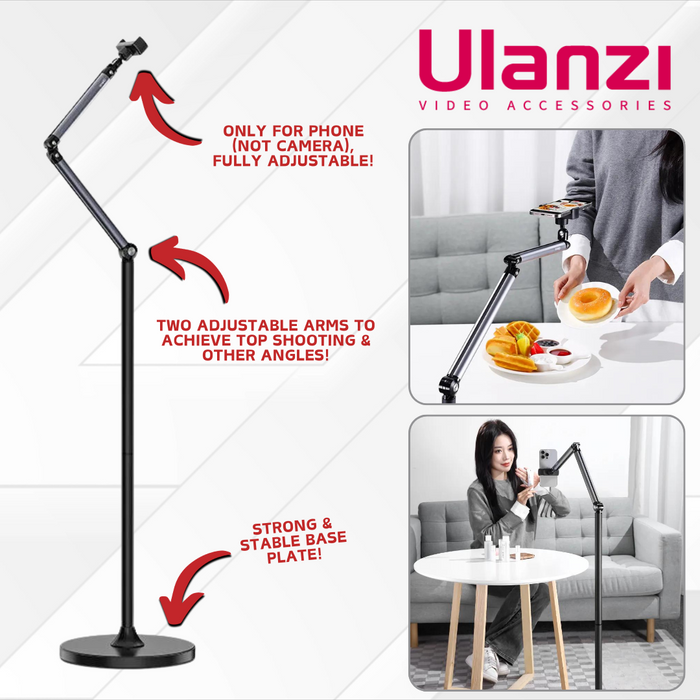 ULANZI TH07 Overhead Adjustable Phone Floor Stand