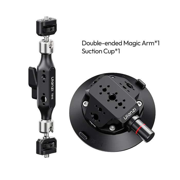 (BUNDLE) ULANZI TB15 Suction Cup Mount w/ Pro Magic Arm