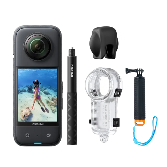 INSTA360 X3 360 Action Camera - Invisible Dive Kit