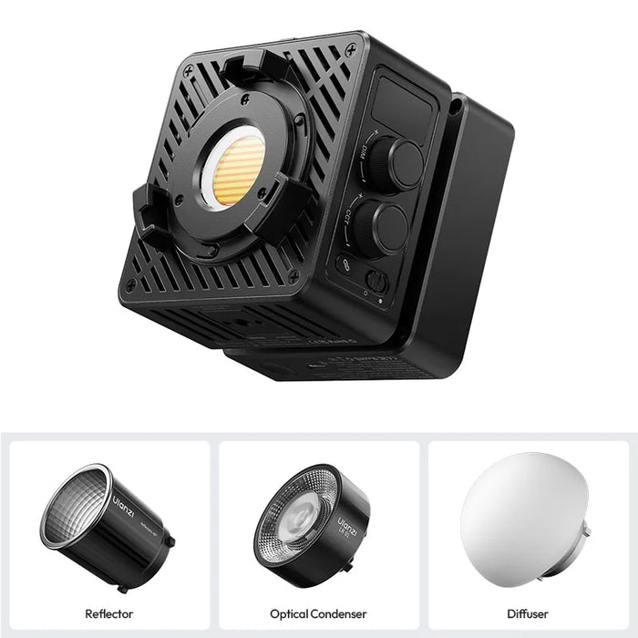 ULANZI EC65 65W Portable Bi-Color LED Video Light Set w/ Reflector, Diffuser & Optical Condenser
