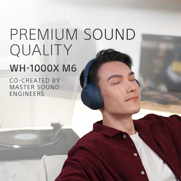 SONY WH-1000X M6 Wireless Noise-Canceling Over-Ear Headphones (Midnight Blue)