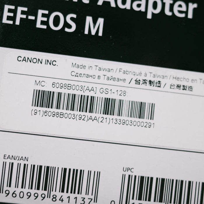 (USED) CANON EF-EOS M Mount Adapter - Like New - 133903000291