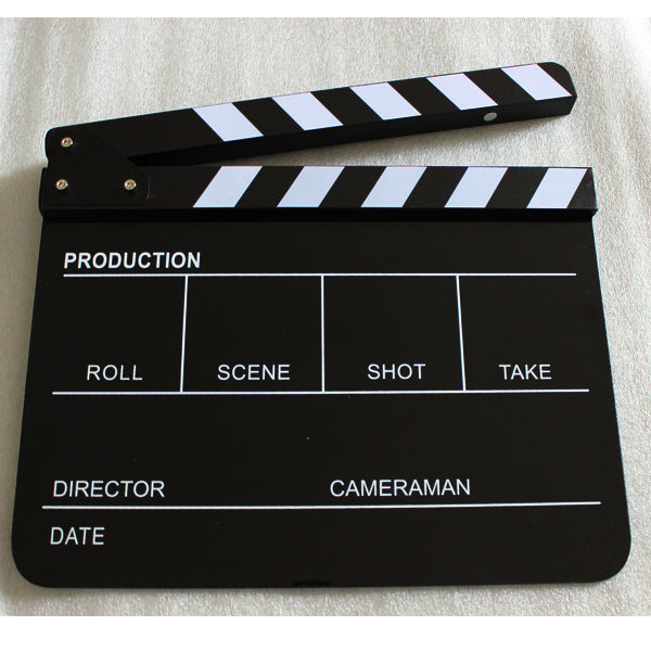 OEM (Generic) Acrylic Film Clapper Board - Black, B&W Strip