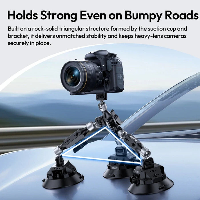 (BUNDLE) ULANZI TB15 Suction Cup Mount w/ Pro Magic Arm