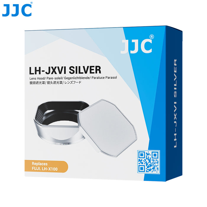 JJC Lens Hood & Filter Adapter Ring for Fujifilm X100VI (Silver)