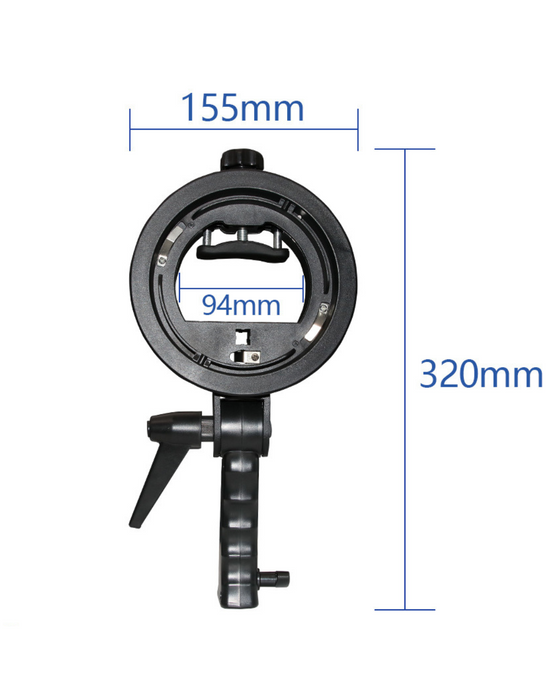 OEM (Genetic) S-Type Bowen Mount Bracket for Flat Head Flash/ Speedlight to Bowen Mount - Updated 2025
