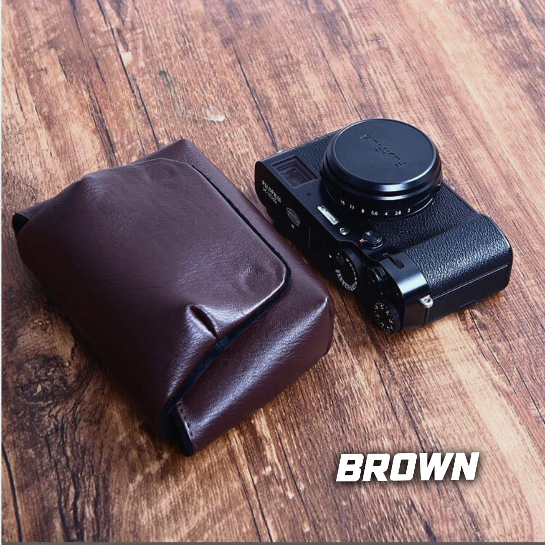 673 Camera 673SHOP ESSENTIALS 】Camera Pouch for Compact Camera - Brown — 673SHOP.com