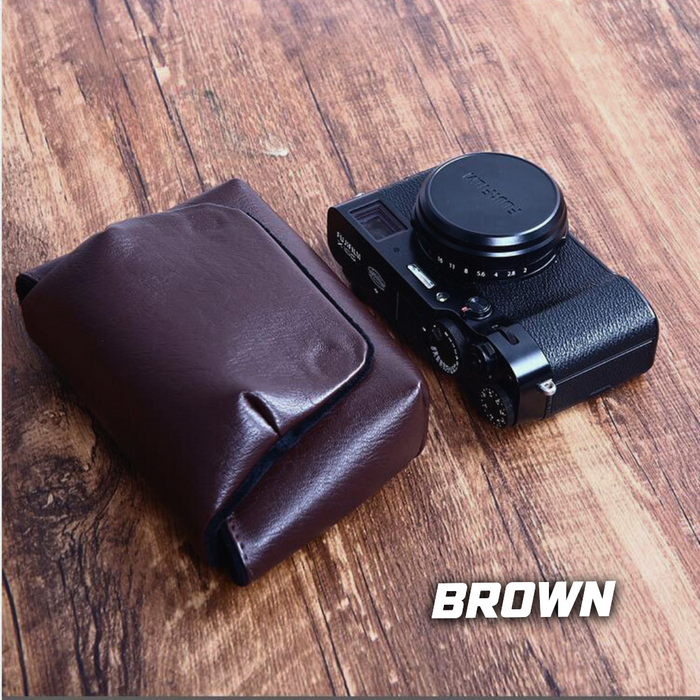 【 673SHOP ESSENTIALS 】Camera Pouch for Compact Camera - Brown