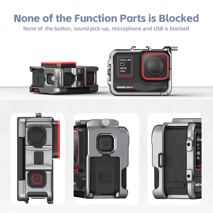 Cadre Ace Pro Ace Cage De Protection ABS Pour Insta360 Ace Pro / Ace - Support Horizontal/vertical, Accès Aux Ports Et écran Cadre Ace Pro Ace Cage De Protection ABS Pour Insta360 Ace Pro / Ace - Support Horizontal/vertical, Accès Aux Ports Et écran