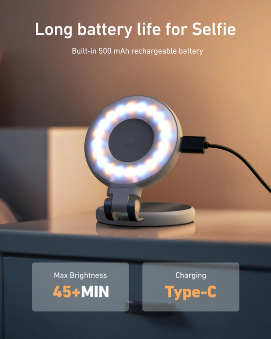 TELESIN C03 Magnetic Selfie Ring Light (White)