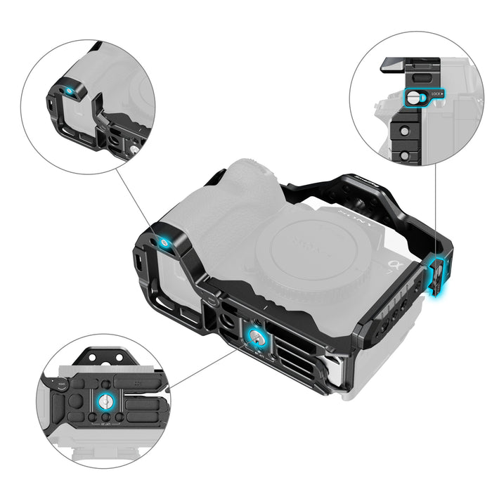 SMALLRIG 3667C Full Camera Cage for Sony a7 V / a7R V / a7 IV / a7S III / a1 / a7R IV