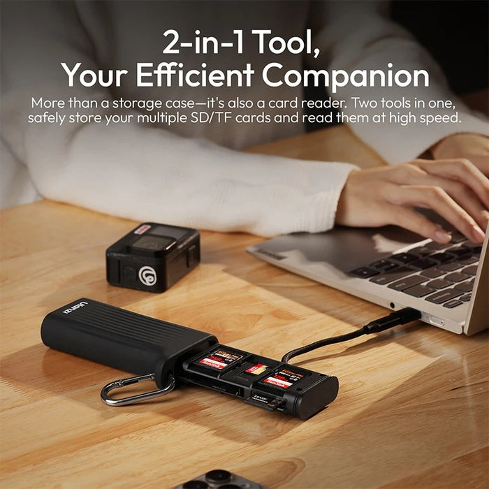 ULANZI CR2 All-in-One Card Reader & Card Case (Black)
