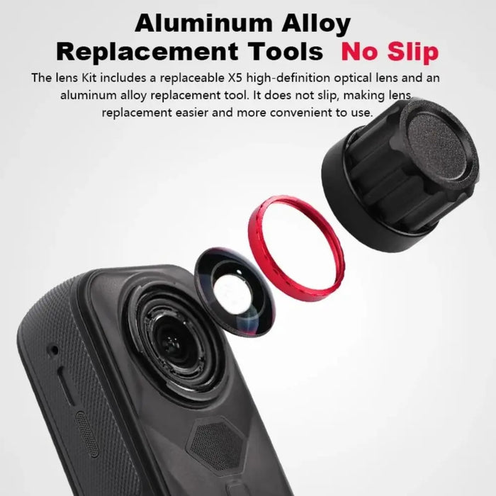 OEM (Generic) INSTA360 X5 Replacement Lens Kit - Double (Red)