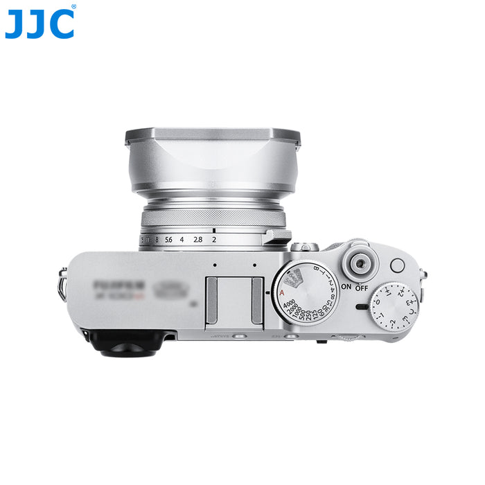 JJC Lens Hood & Filter Adapter Ring for Fujifilm X100VI (Silver)