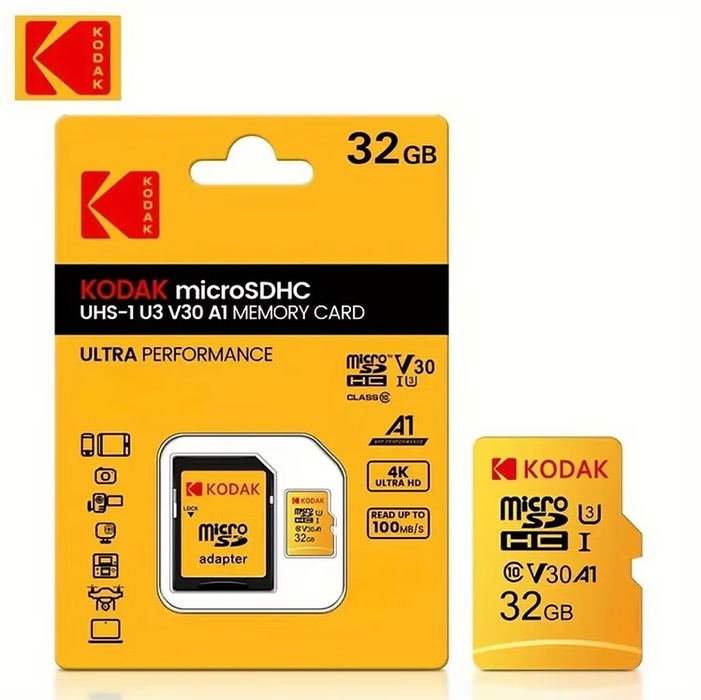KODAK UHS-1 U3 V30 A1 MicroSD Memory Card - 32GB