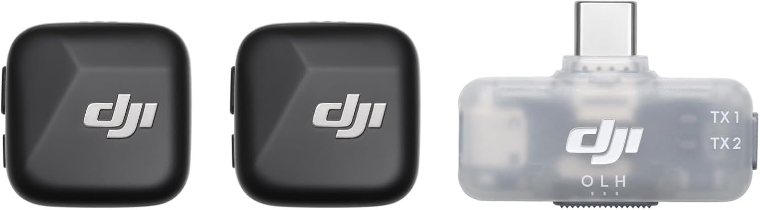 DJI Mic Mini with Mobile Receiver (USB-C) (2 TX + 1 Mobile RX ...